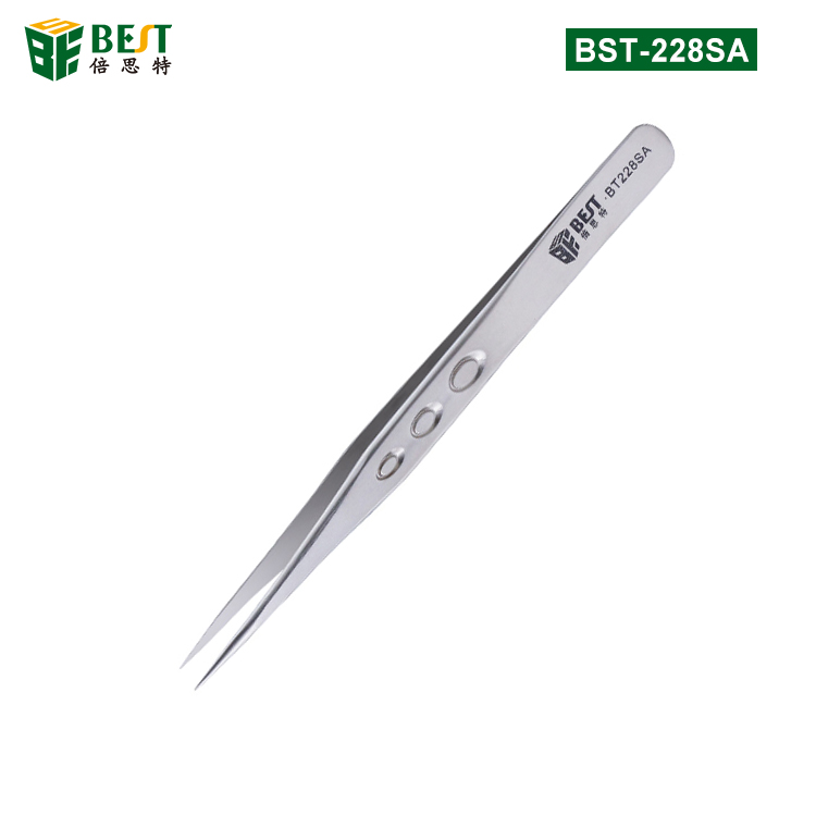 BST-228SA 亚光沙面镊子 哑光不锈钢镊子